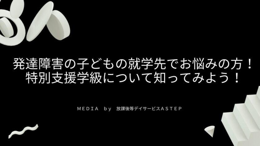 京都府乙訓郡向日市の放課後等デイサービスASTEP（アステップ）「〇〇に特化する」を必要としていない事業所！それがASTEP（アステップ）発達障害の子どもの就学先でお悩みの方！ 特別支援学級について知ってみよう！