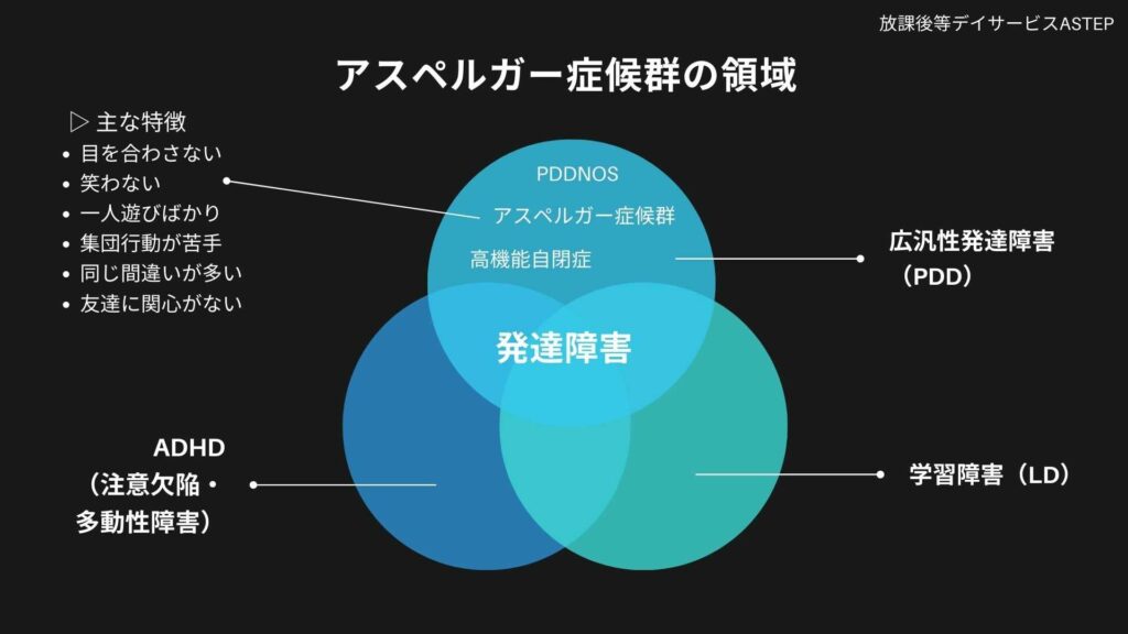 アスペルガー症候群の領域