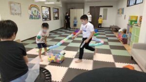 玉入れサーキットのようす