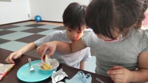 スイートポテトを完食しました！