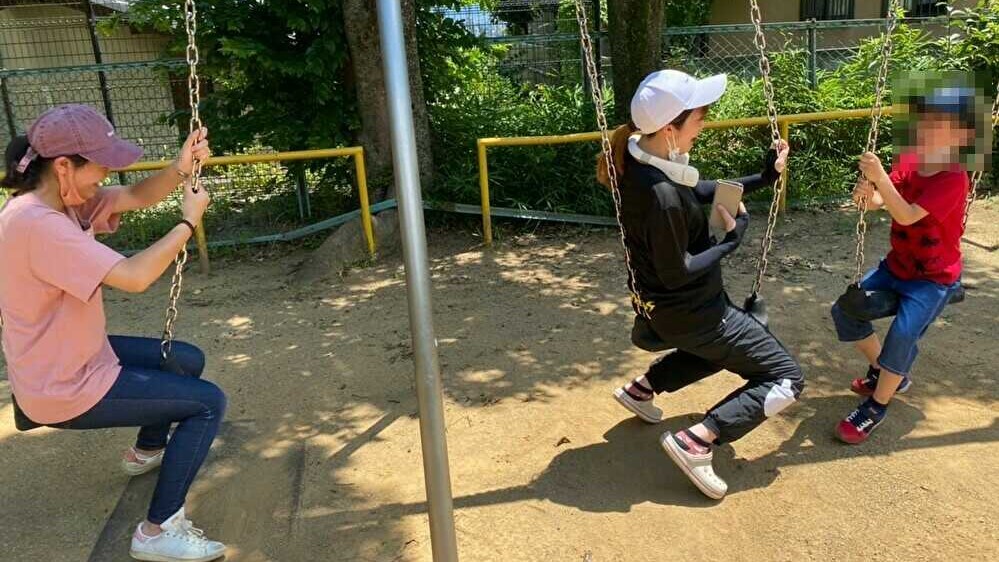 公園遊びの様子