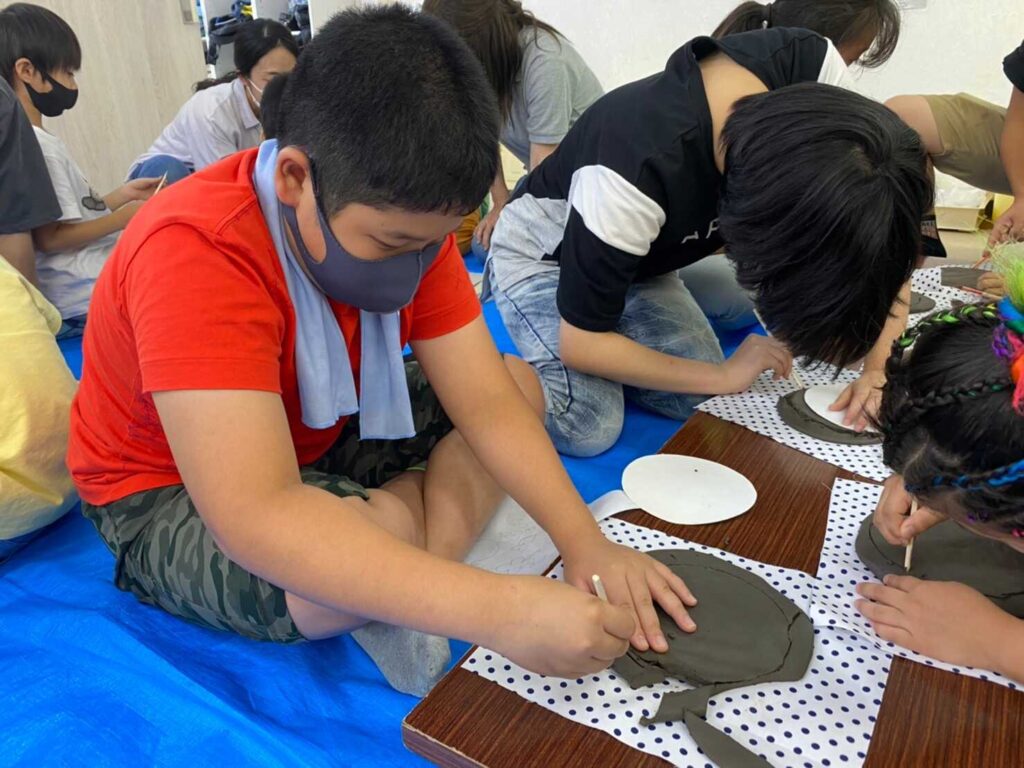陶芸体験の様子