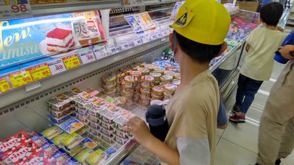 スーパマーケットで買い物