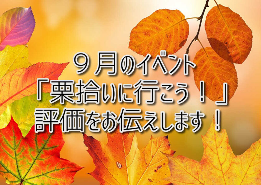 京都府乙訓郡向日市の放課後等デイサービスASTEP（アステップ）９月のイベント「栗拾いに行こう！」の評価をお伝えします！