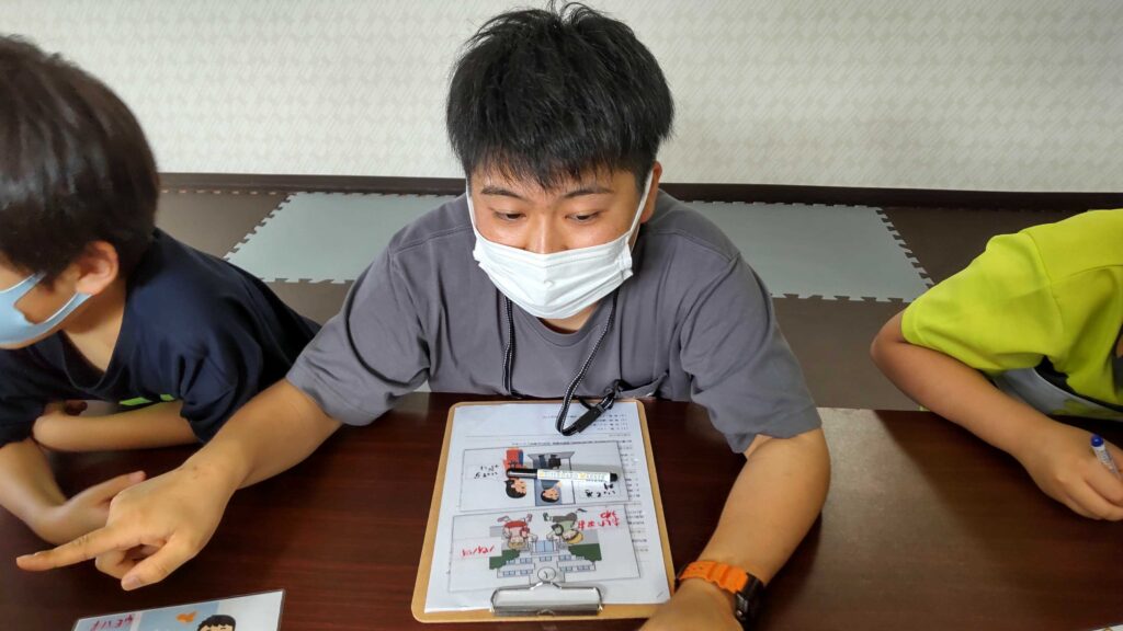 京都府乙訓郡向日市の放課後等デイサービスASTEP（アステップ）難しい工程は観察する