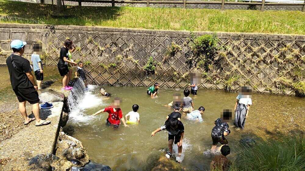 アクトパル宇治で川遊び