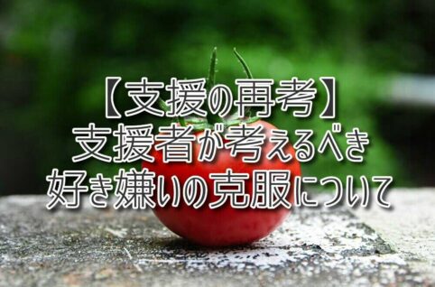 【支援の再考】支援者が考えるべき好き嫌いの克服について
