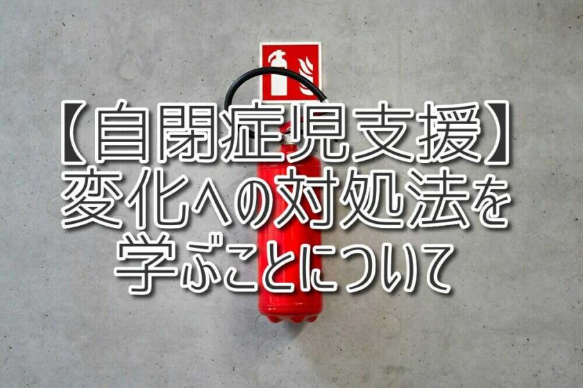 【自閉症児支援】変化への対処法を学ぶことについて